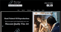 Desktop Screenshot of prestigefineart.com