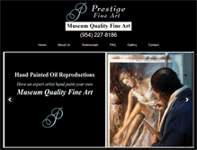 Tablet Screenshot of prestigefineart.com